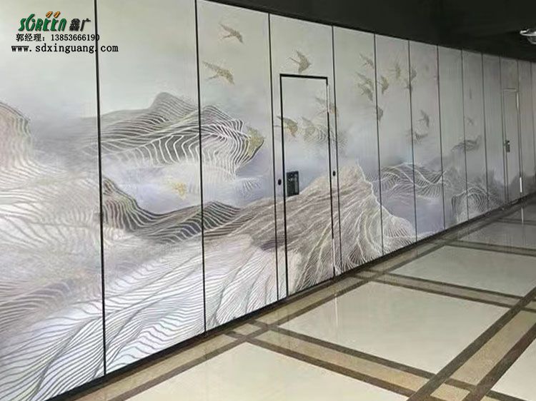 濰坊活動隔斷廠家酒店活動隔斷墻，展廳折疊推拉門，移動屏風(fēng)高隔
